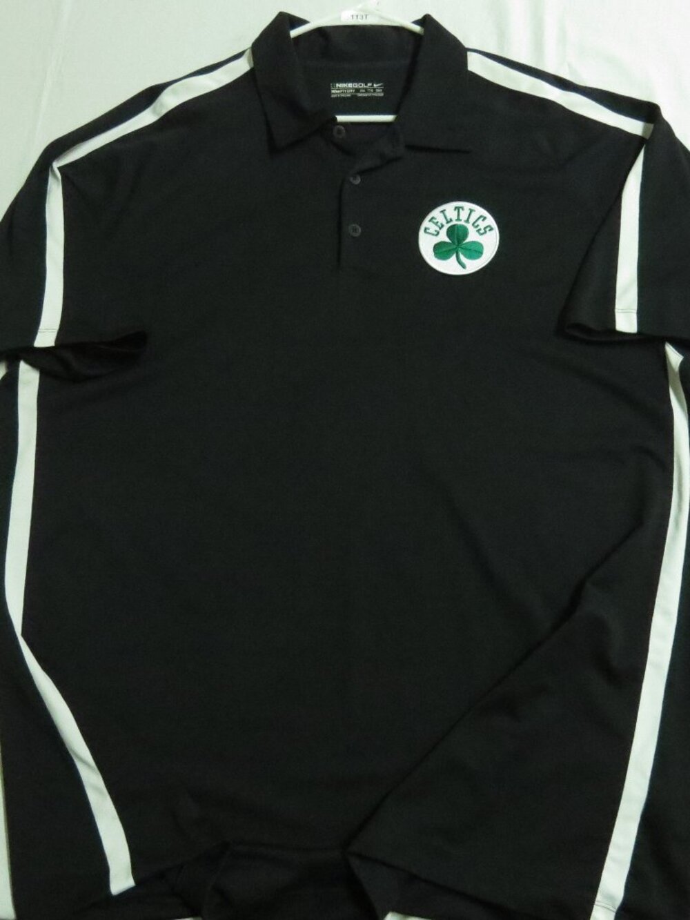 2XL CELTICS Black Nike Dri-FIT Men's db #113T Polo Shirt